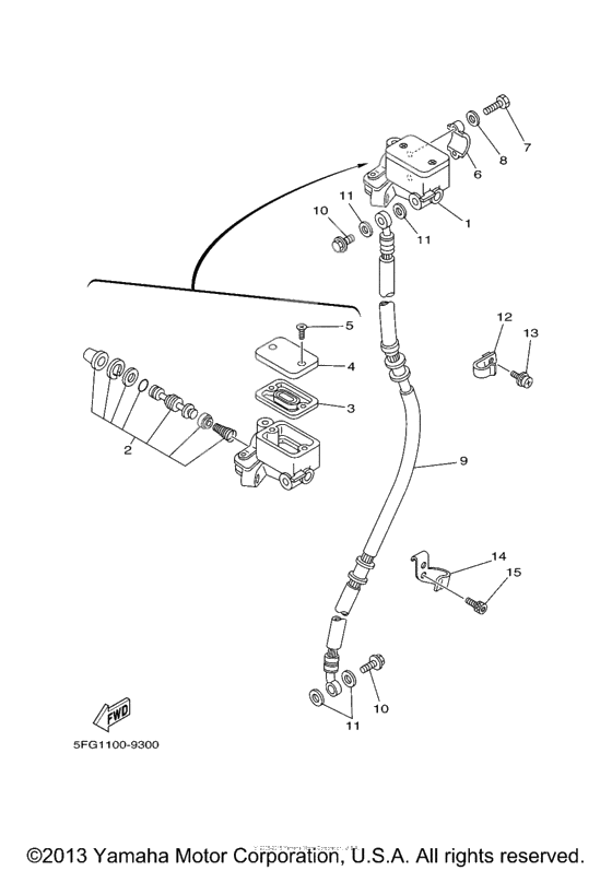 Front master cylinder