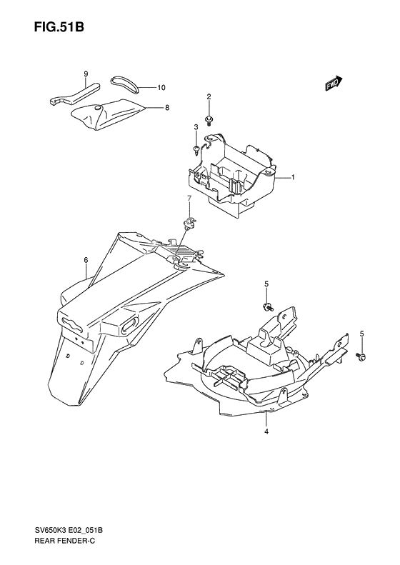 Rear fender              

                  With abs