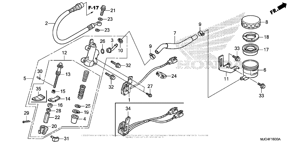 Задний тормозной цилиндр