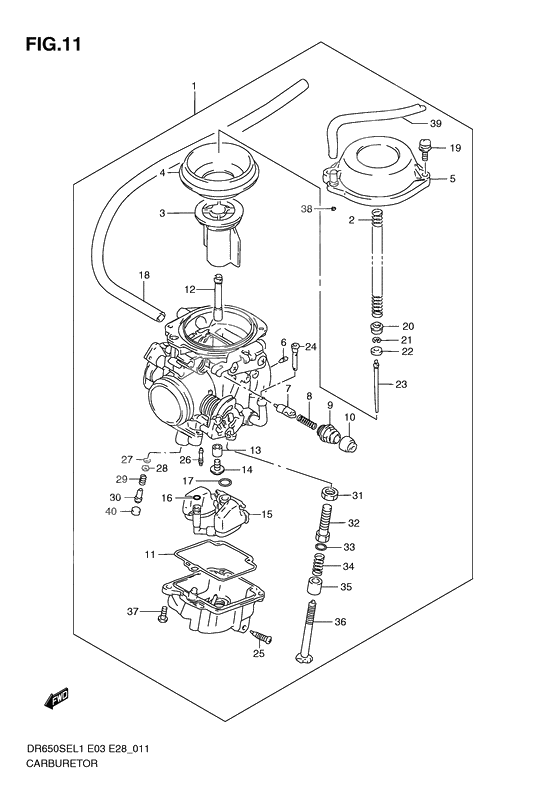 Carburetor assy              

                  Dr650sel1 e3