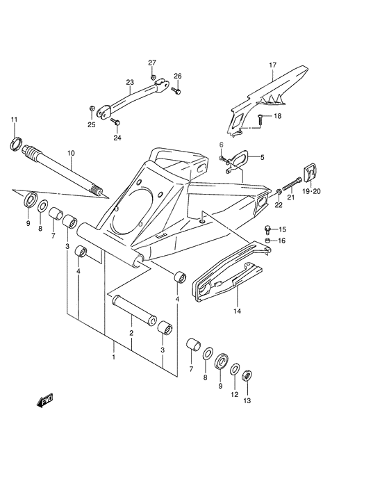 Rear swingingarm