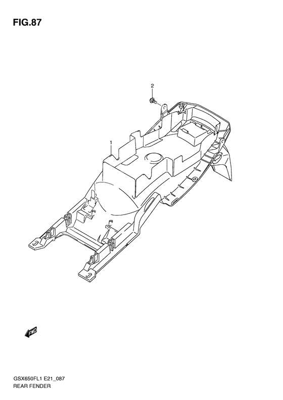 Rear fender              

                  Gsx650fal1 e21
