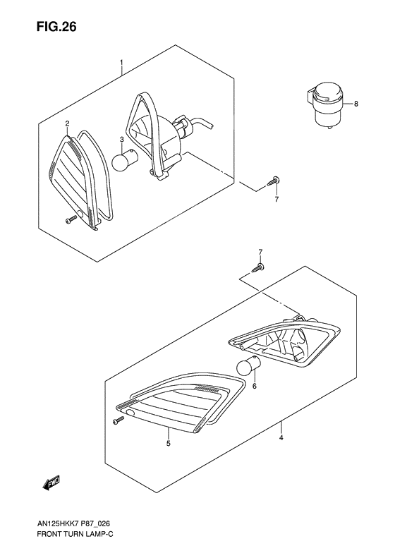 Front turn lamp