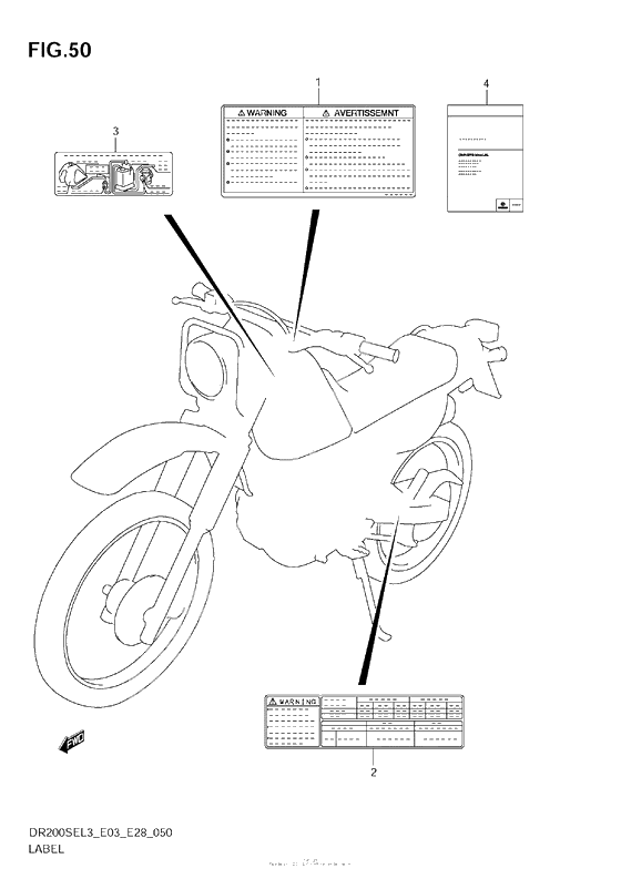 Информационные наклейки (Dr200Sel3 E33)