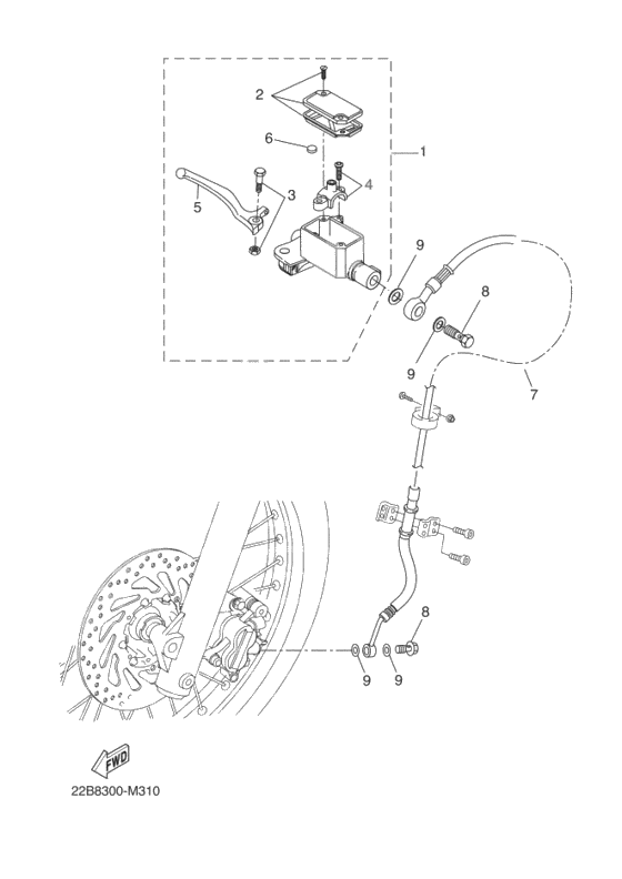 Front master cylinder