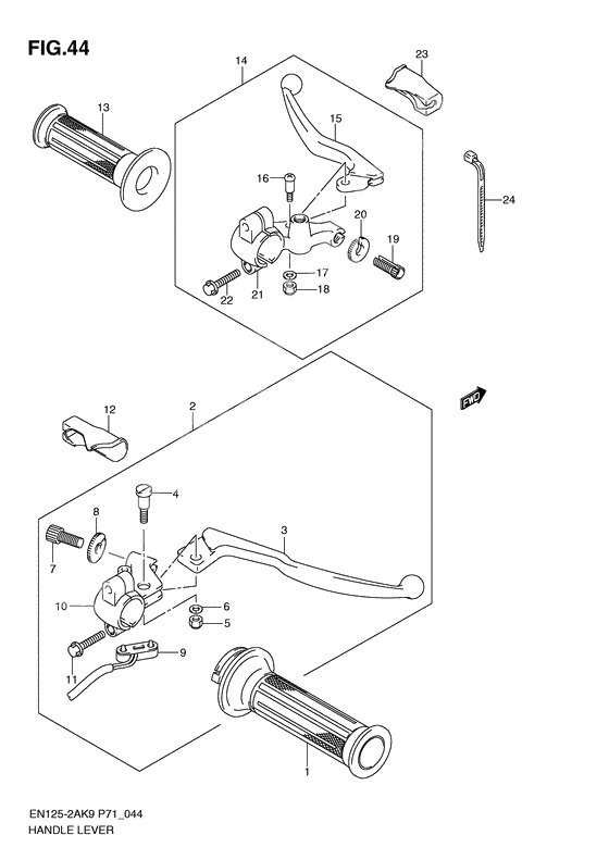 Handle lever              

                  En125hu/huz