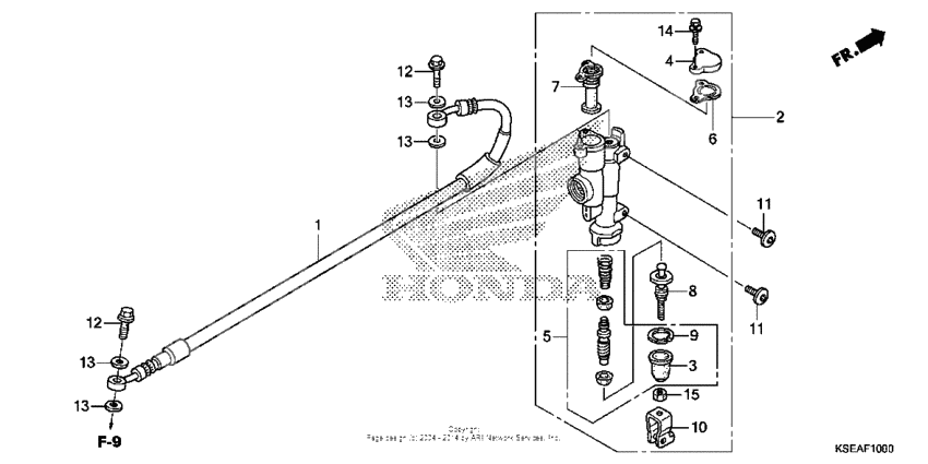 Rear brake master cylinder