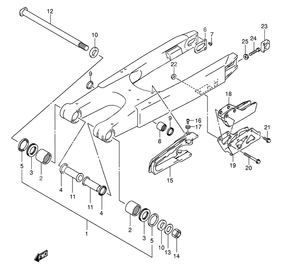 Rear swinging arm              

                  Model k1/k2/k3