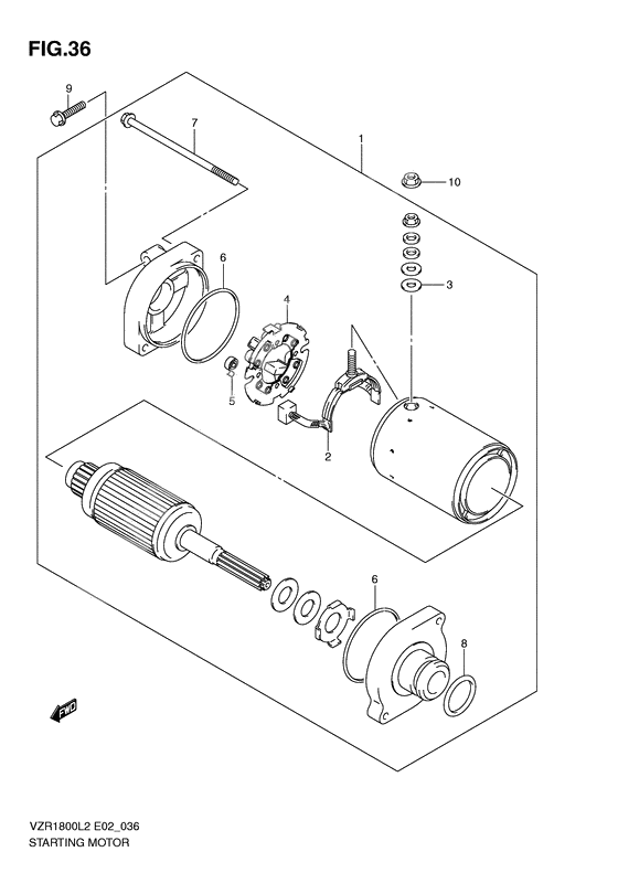 Starting motor