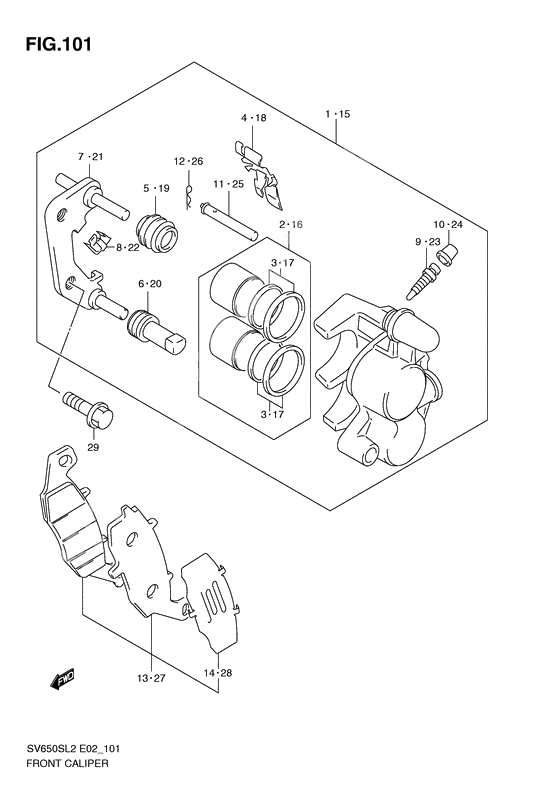 Front caliper              

                  Sv650sal2 e24