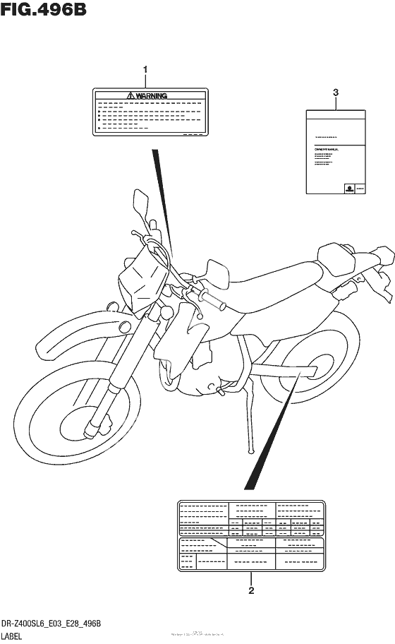 Информационные наклейки (Dr-Z400Sl6 E28)