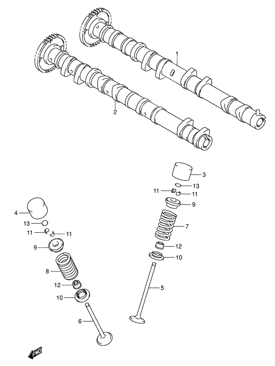 Camshaft - valve