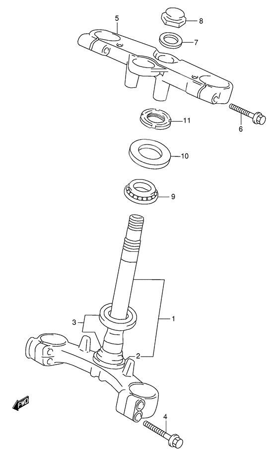 Steering stem              

                  Model w/x/y/k1/k2