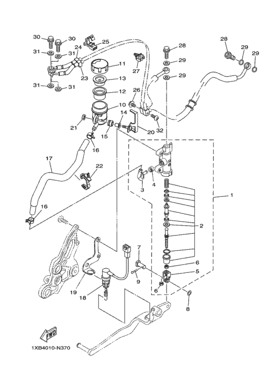 Задний тормозной цилиндр