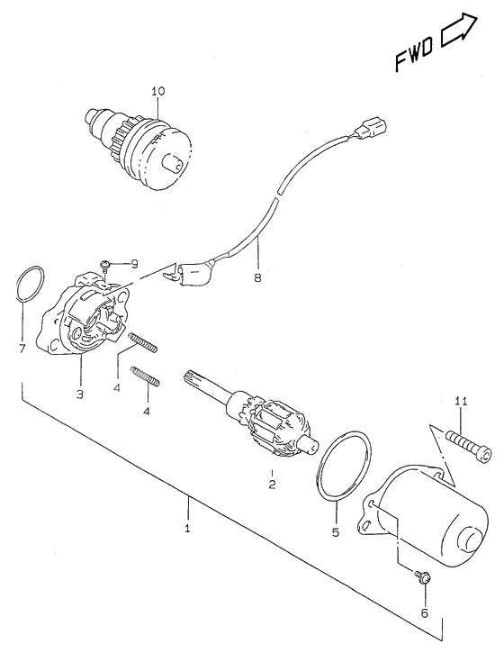 Starting motor