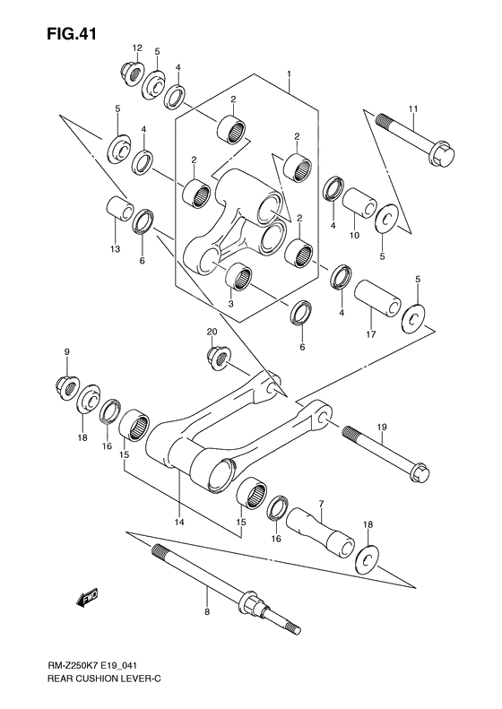 Rear cushion lever