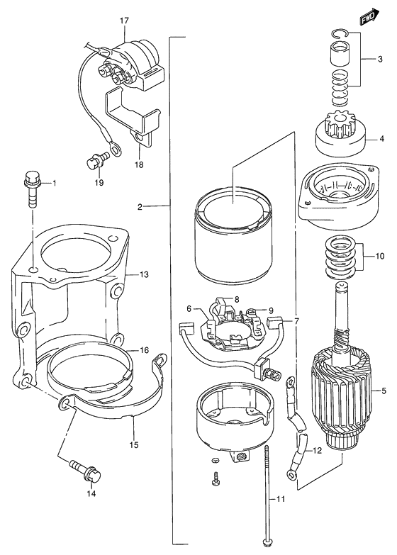 Starting motor