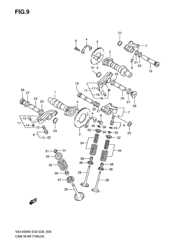 Camshaft - valve