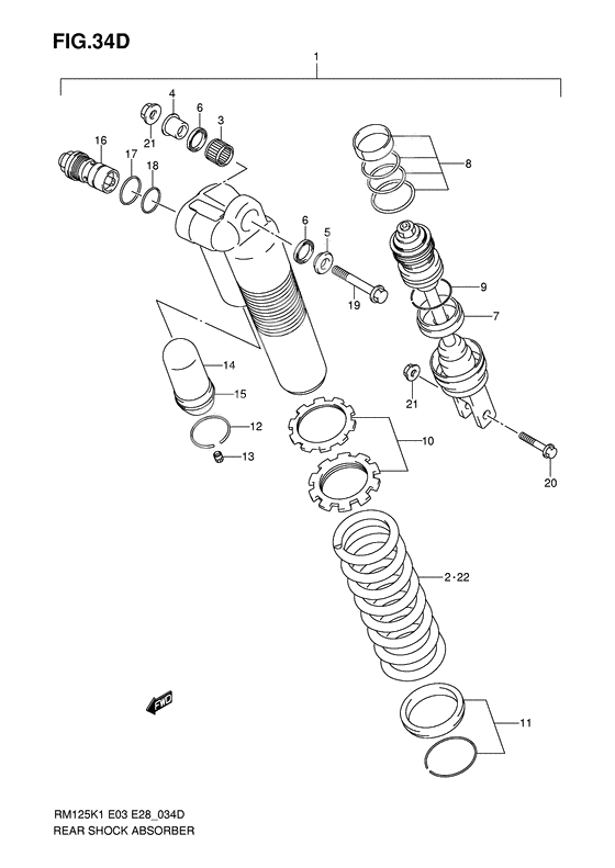 Rear shock absorber              

                  Model k6