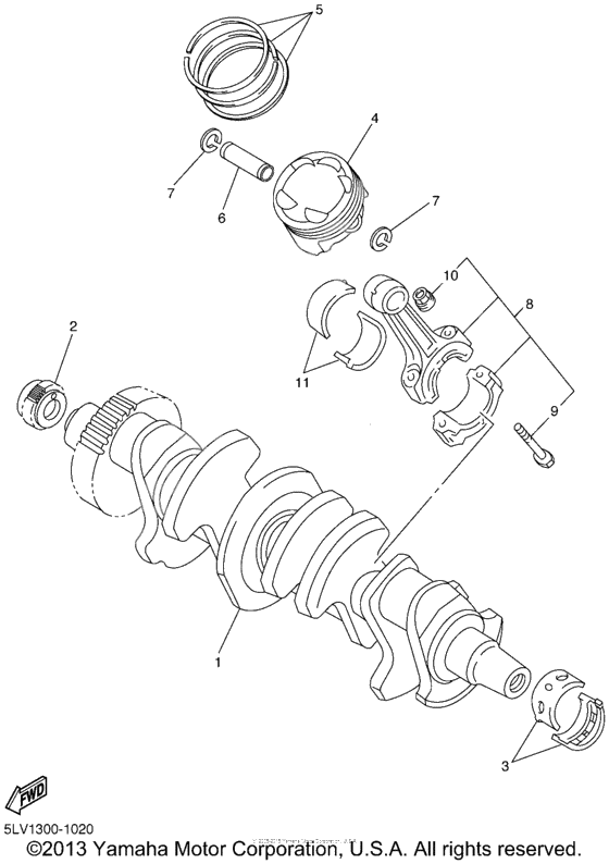 Crankshaft piston