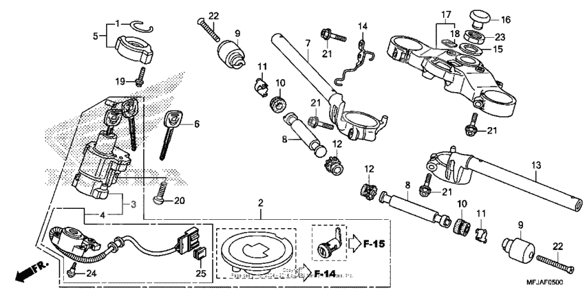 Handlebar + top bridge