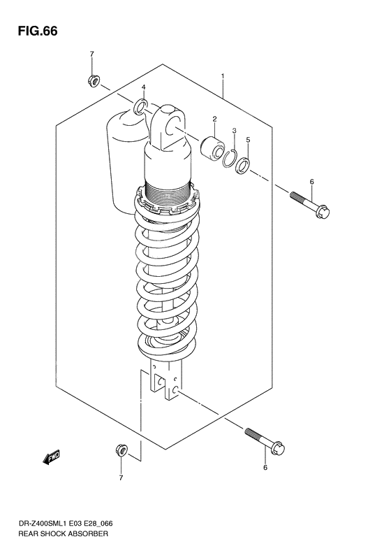 Rear shock absorber              

                  Dr-z400sml1 e28