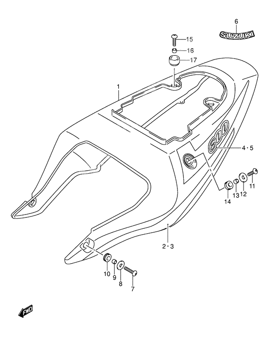 Frame cover              

                  Gsx-r600k3