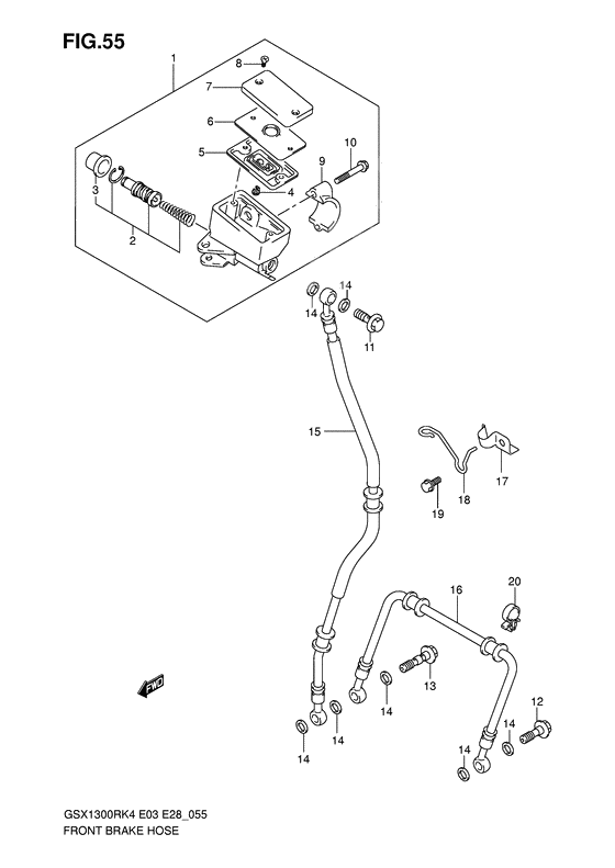 Front brake hose