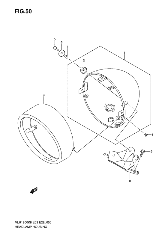 Headlamp housing