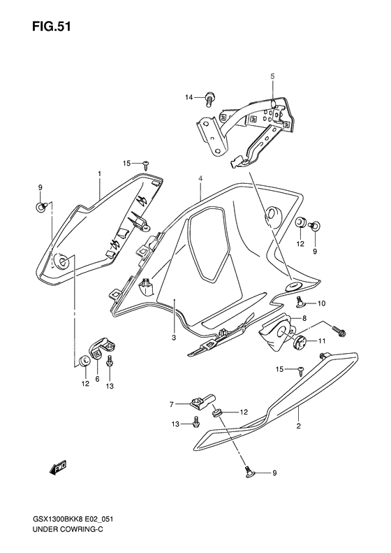 Under cowling              

                  Model k8/k9