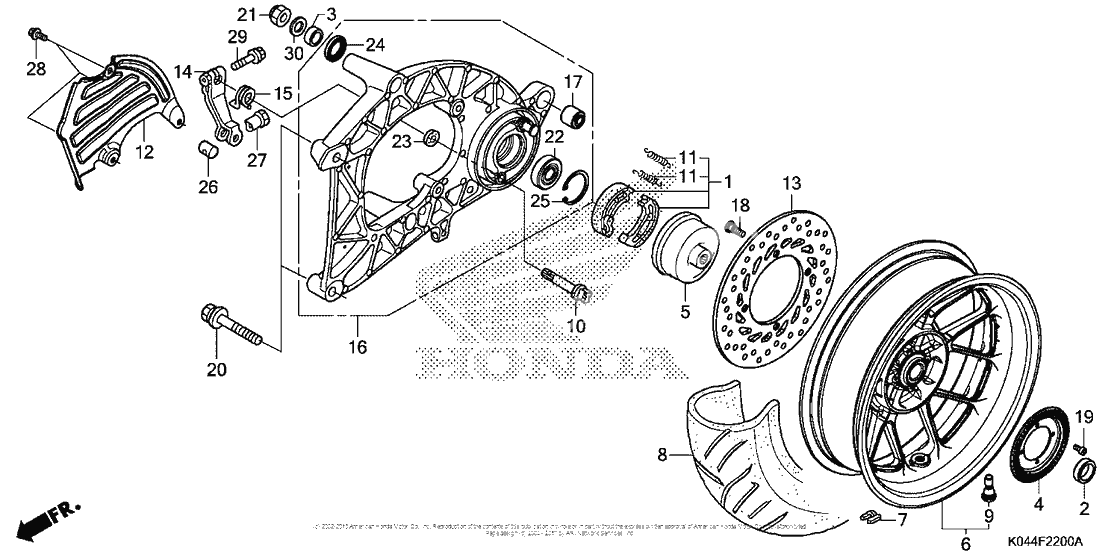 Заднее колесо & Задний рычаг (Маятник)
