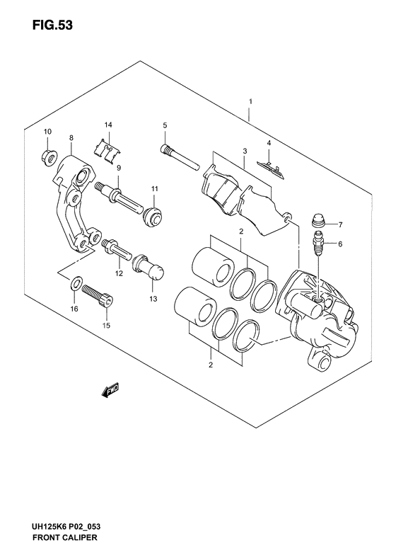 Front caliper