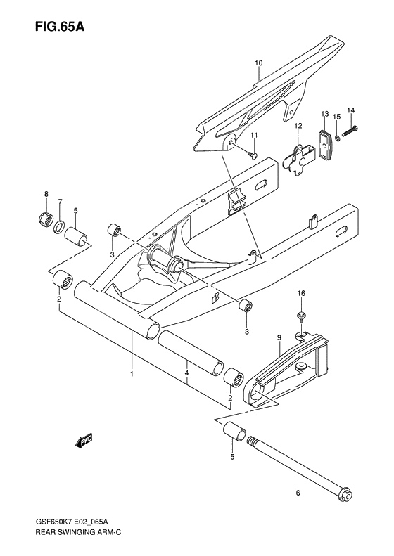 Rear swinging arm              

                  Model k8