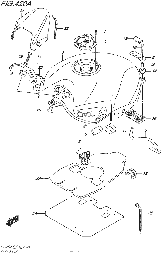 Топливный бак (Gw250L5 P33)