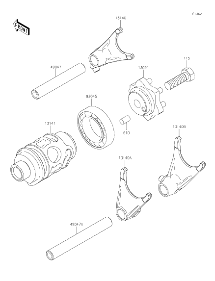 Gear Change Drum/Shift Fork(s)