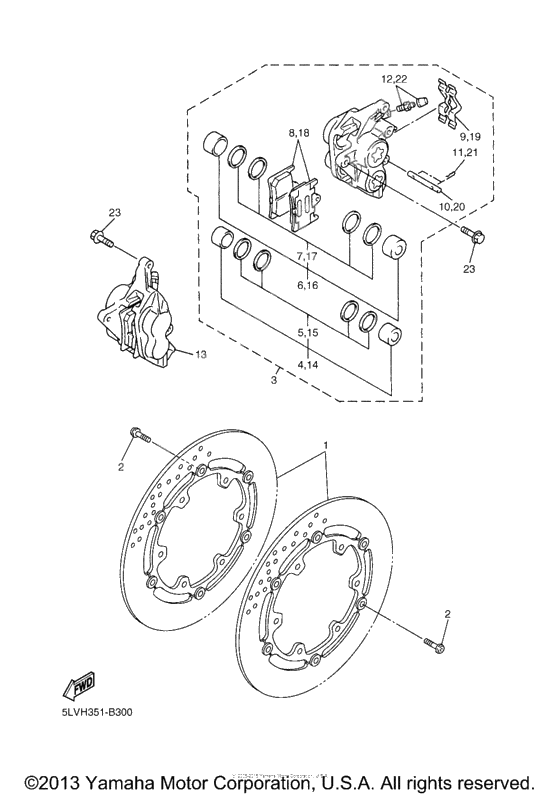 Front brake caliper