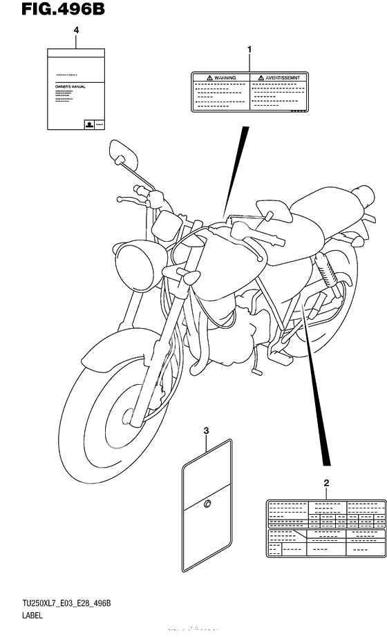 Информационные наклейкиl (Tu250Xl7 E28)