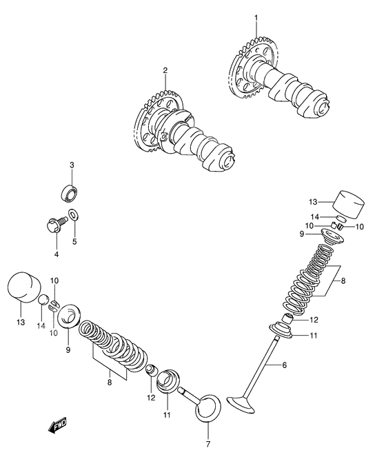 Camshaft - valve