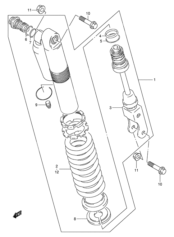 Rear shock absorber