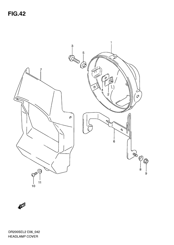 Headlamp cover front fender