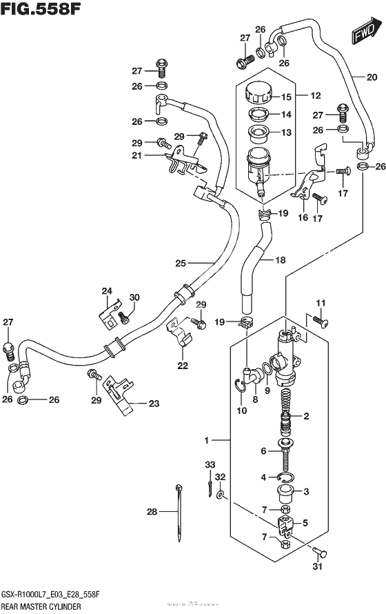 Задний тормозной цилиндр (Gsx-R1000Al7 E33)