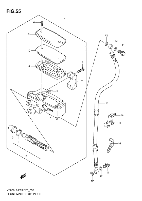 Front master cylinder