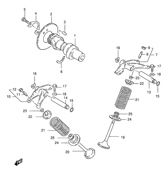 Cam shaft/valve