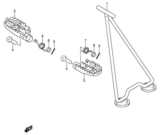 Stand - footrest              

                  Model k1/k2