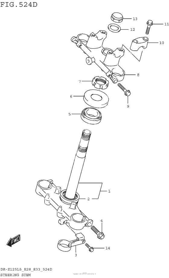 Steering Stem (Dr-Z125Ll5 E33)