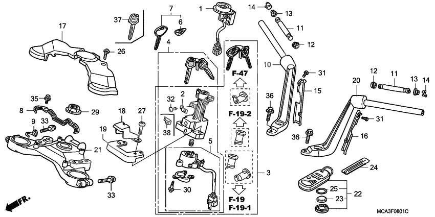 Handle pipe/top bridge              

                  GL1800A5)(GL18006/7/8