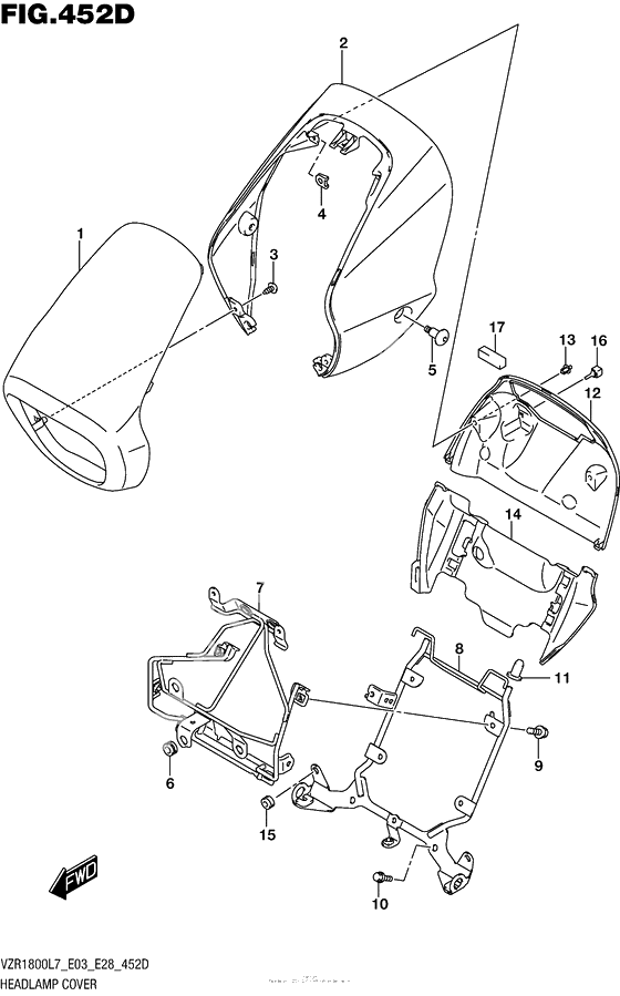 Накладка фары (For Pgz) (Vzr1800Bzl7 E28)