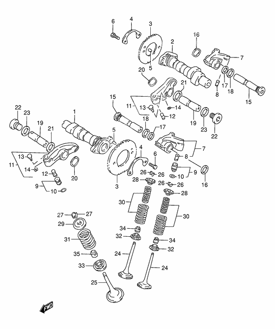 Camshaft/valve