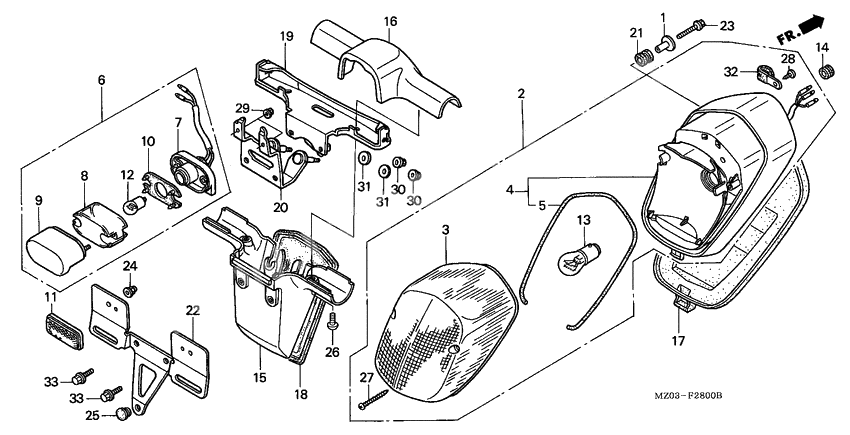 Taillight unit ass`y              

                  1