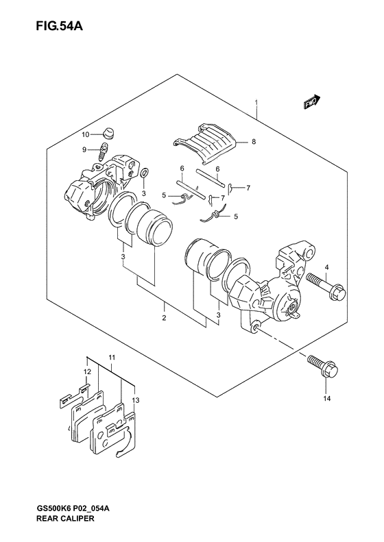 Rear caliper              

                  Model k4/k5/k6